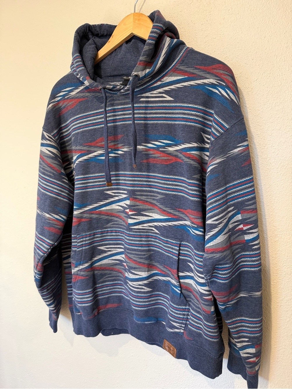 Ariat Chimayo Print Navy Aztec-Pattern Hoodie - Picture 9 of 12
